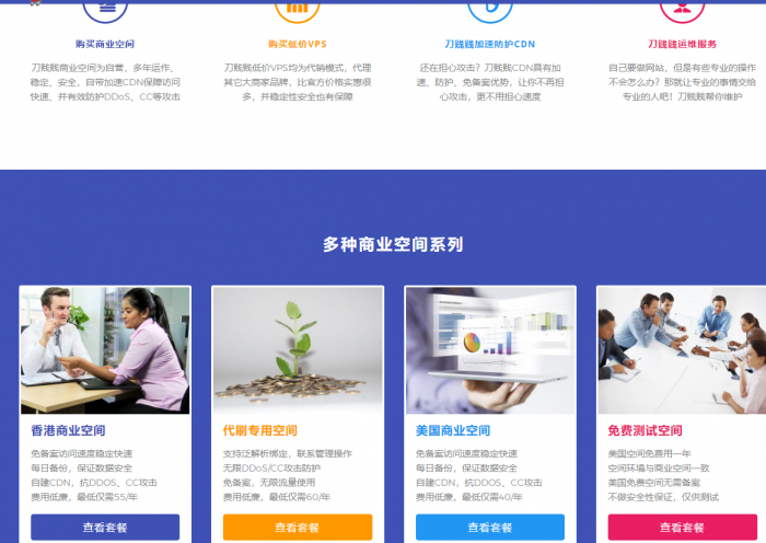 最新好用的简洁大方的idc首页模板插图