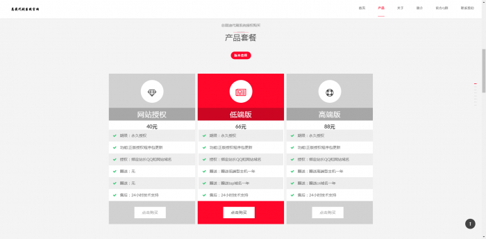单页面自适应官网源码插图