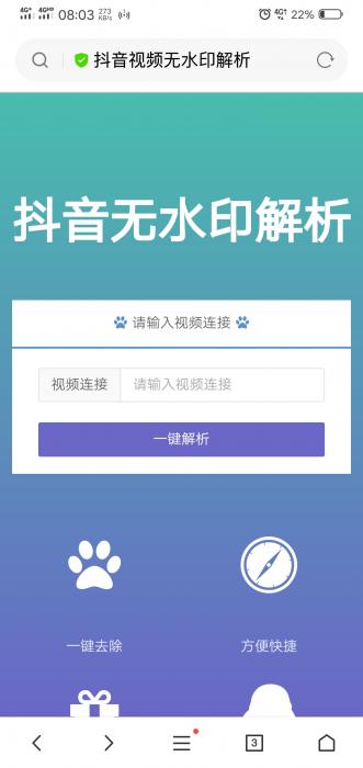 抖音无水印解析网站源码插图