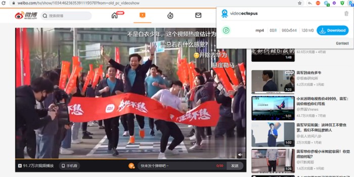 浏览器网页视频下载Video Octopus插件-源来如此