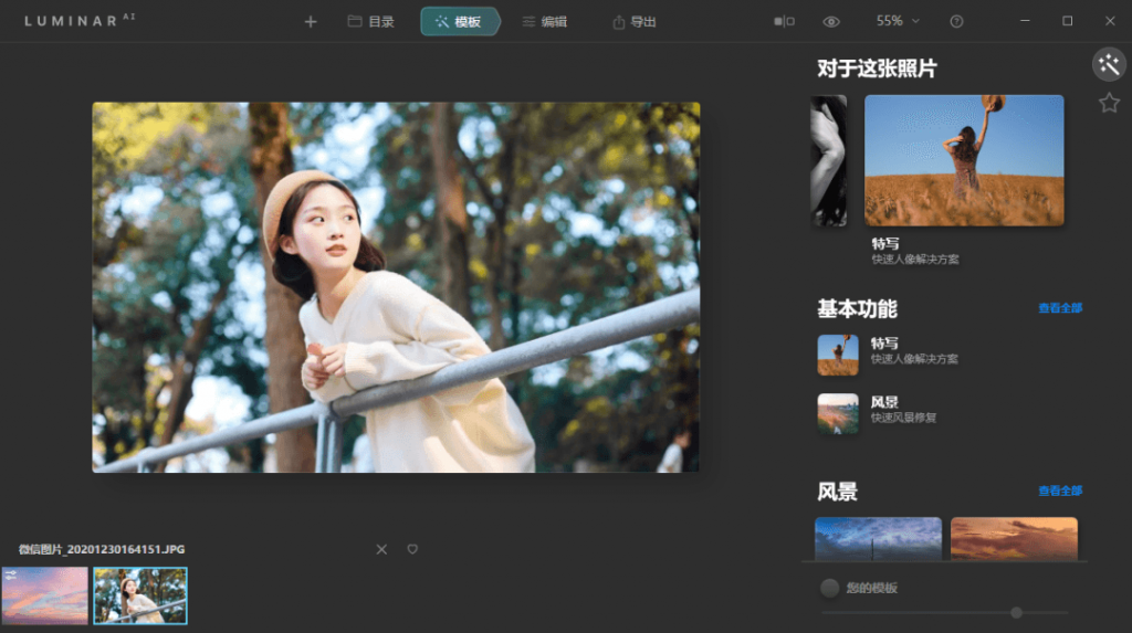 工智能实现的图像处理软件Skylum Luminar AI v1.3.0插图1