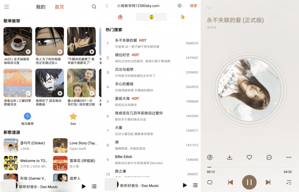 Dso Music_v3.7.0 酷我/网易/QQ音乐三平台-源来如此