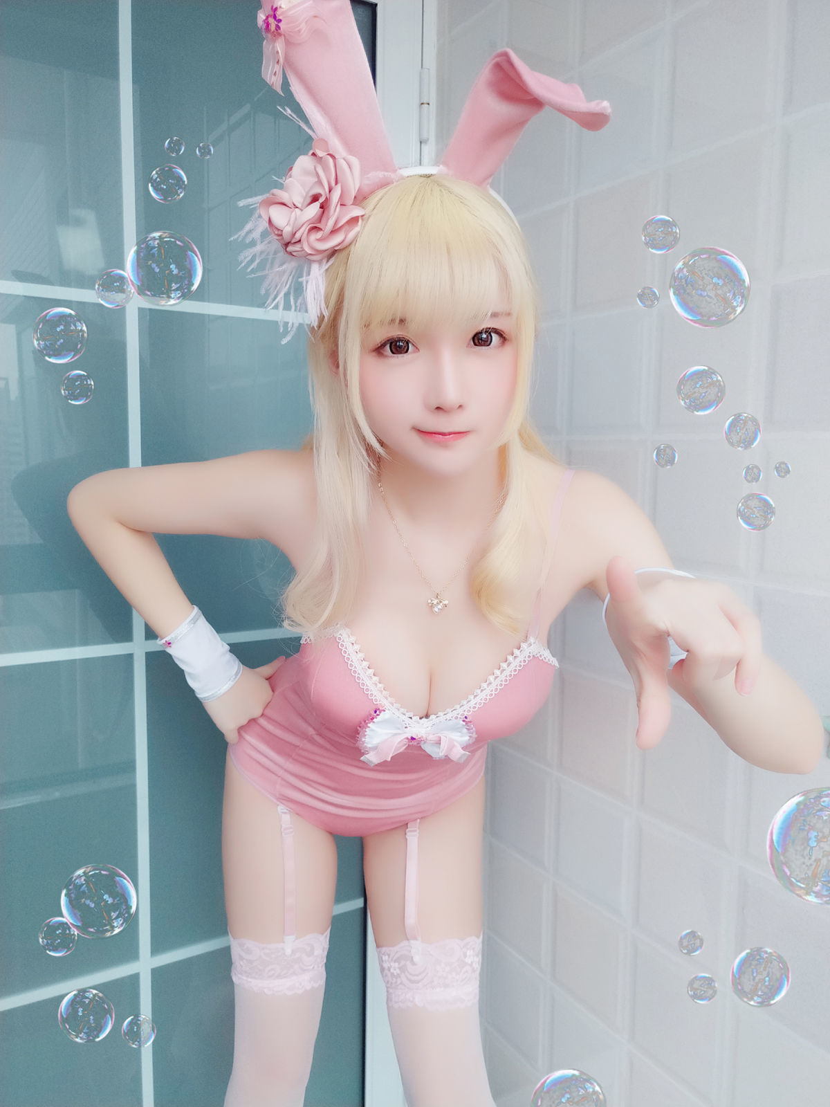 福利美图 小姐姐星之迟迟-粉红泡泡包插图1