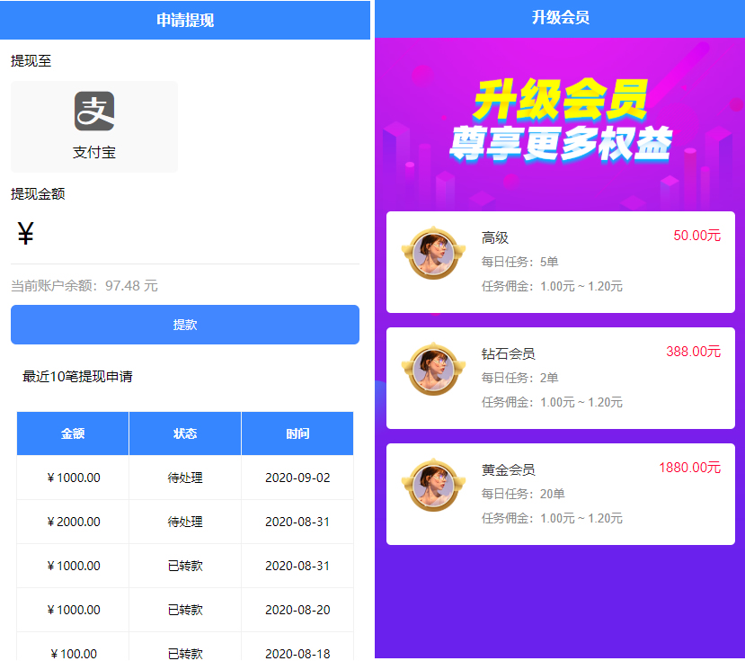 【无加密+去后门】全新蓝色UI点赞系统源码+后台模板插图1