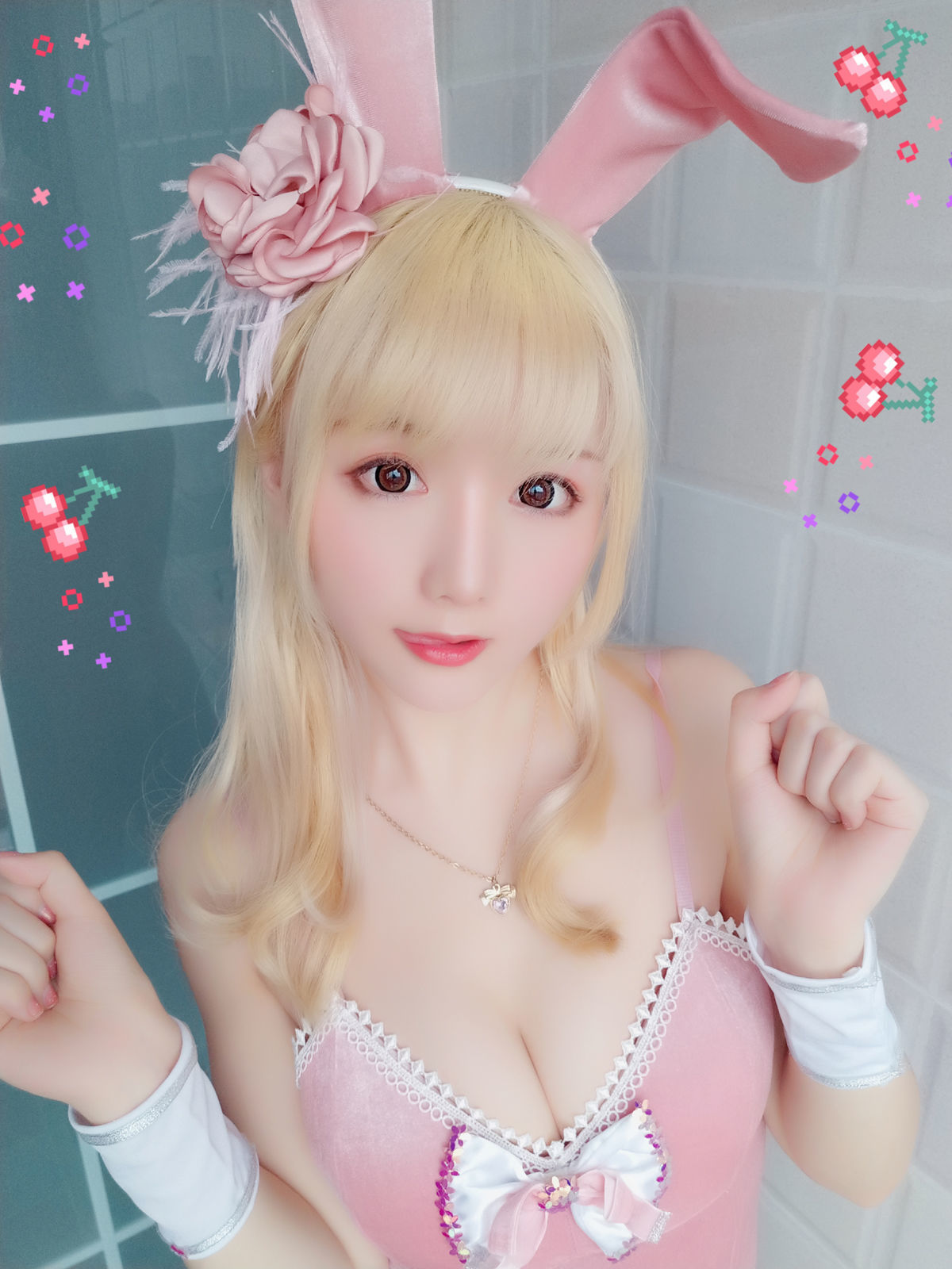 福利美图 小姐姐星之迟迟-粉红泡泡包插图4