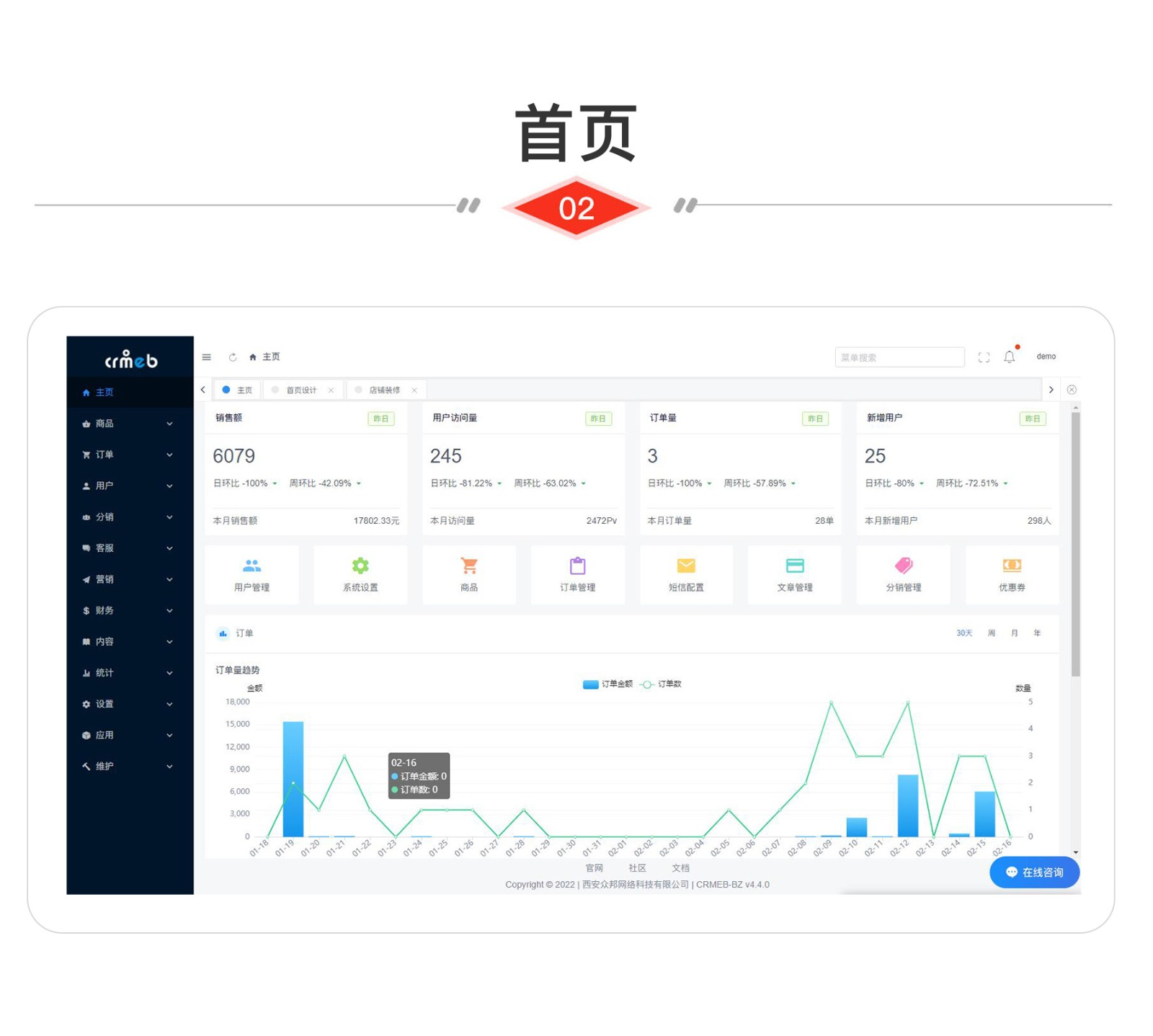 CRMEB V4.X打通版小程序公众号H5 App商城源码插图4