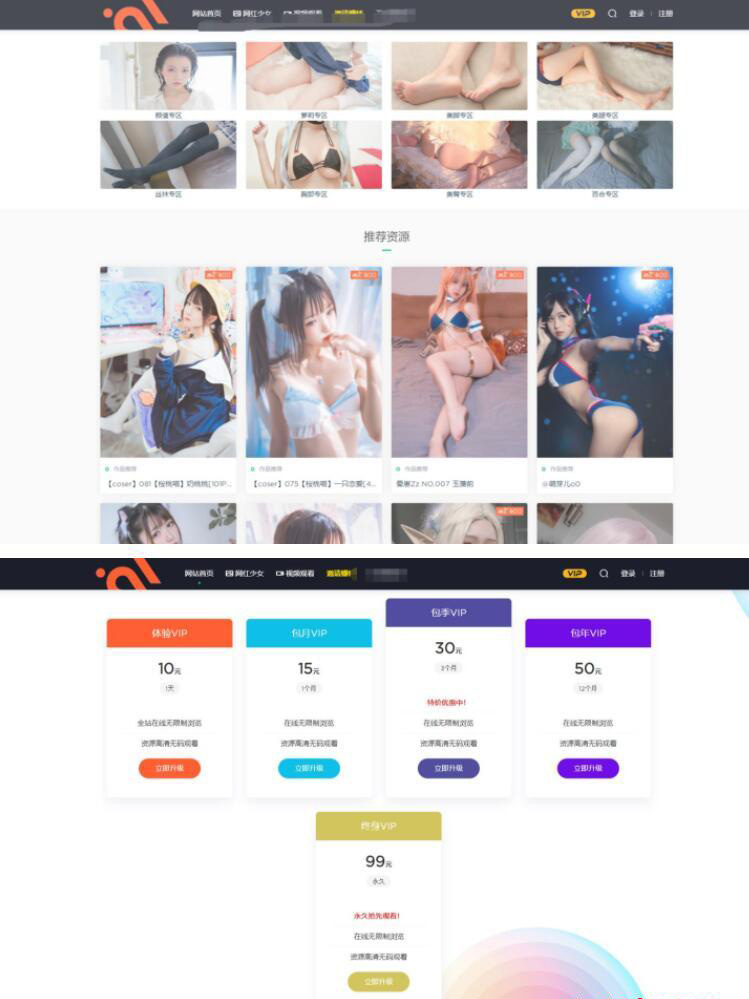 【站长亲测】小姐姐写真WordPress网站源码-源来如此