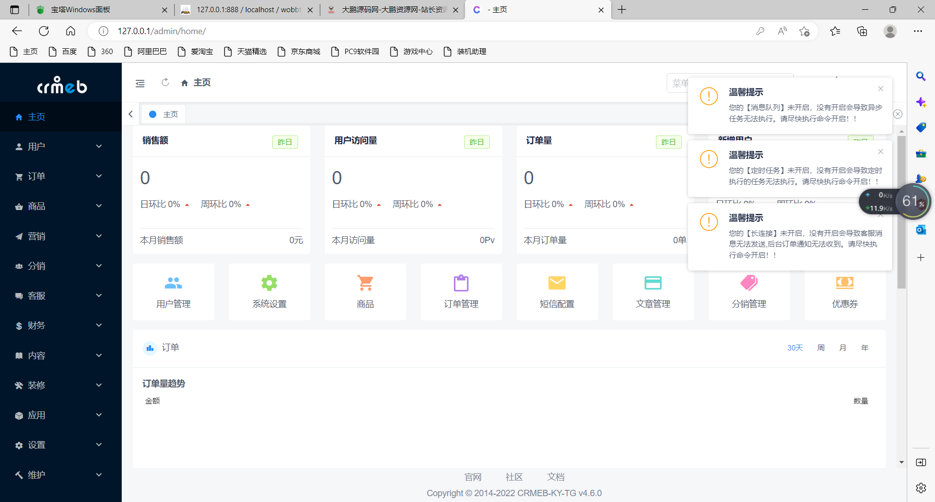 【大鹏亲测】CRMEB V4.6 可商用开源打通版 小程序公众号H5 App分销多语言商城源码插图2